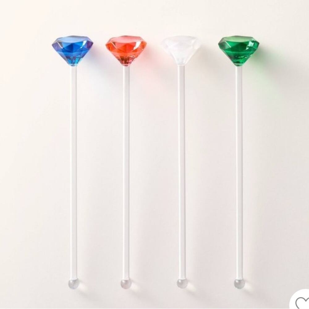 Kate Spade Colorful Diamond Stir Sticks NWT